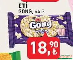 ETİ GONG MISIR VE PİRİNÇ PATLAĞI 64 G fiyat ve kampanya bilgisi